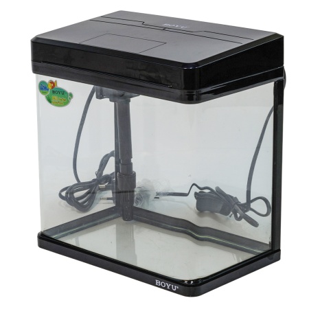 Аквариум Boyu MS-220 7,5 л с LED светильником и фильтром, черный​