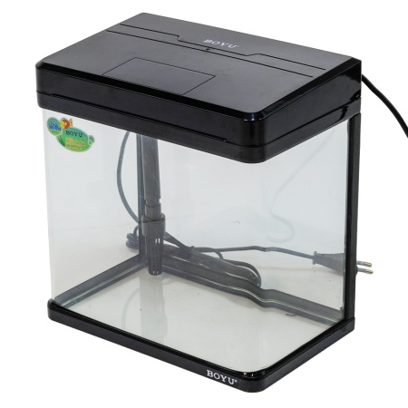 Аквариум Boyu MS-220 7,5 л с LED светильником и фильтром, черный​
