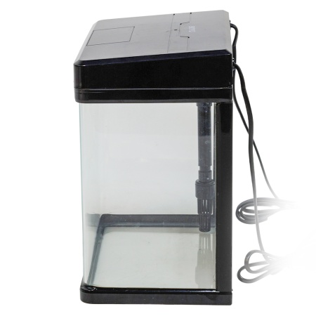 Аквариум Boyu MS-220 7,5 л с LED светильником и фильтром, черный​