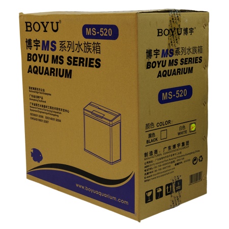 Аквариум Boyu MS-520 45 л с LED светильником и фильтром, белый​