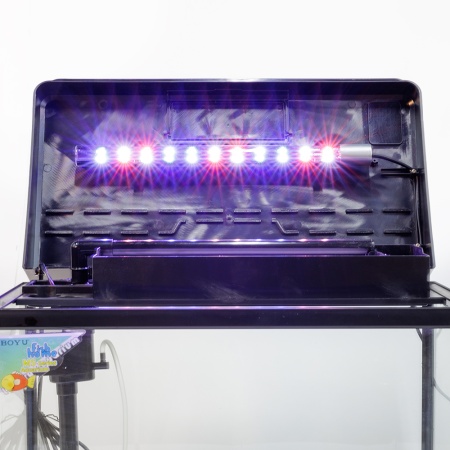 Аквариум Boyu MS-520 45 л с LED светильником и фильтром, черный​