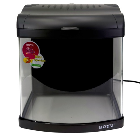 Аквариум Boyu Mini MT-408, 32 л, с фильтром, 2 LED лампы, серый​