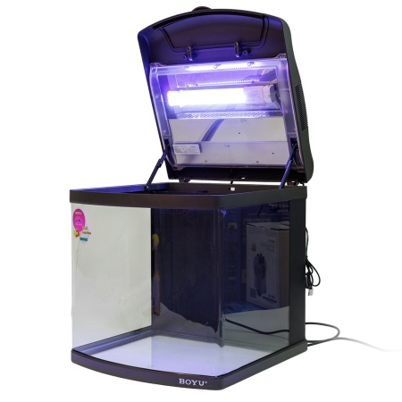 Аквариум Boyu Mini MT-508A, 80 л, с фильтром, 1 LED лампа, серый​