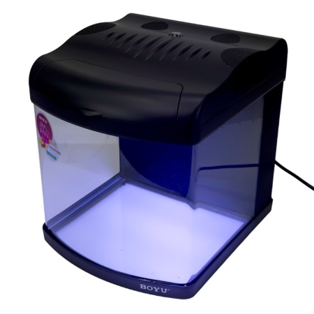 Аквариум Boyu Mini MT-408, 32 л, с фильтром, 2 LED лампы, серый​
