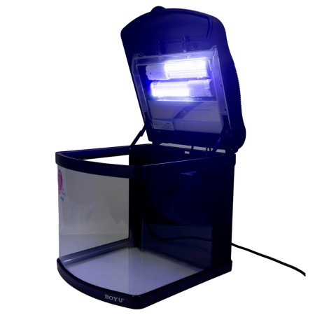 Аквариум Boyu Mini MT-408, 32 л, с фильтром, 2 LED лампы, серый​