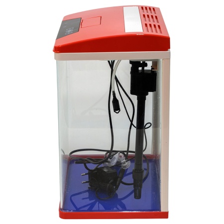 Аквариум Boyu HG-300 панорамный 22 л, LED освещение, дисплей, фильтры, красный​