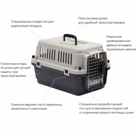 Переноска Departures Range 50х33х33 см, авиапереноска Pet Choice авиа стандарт для животных до 5 кг 