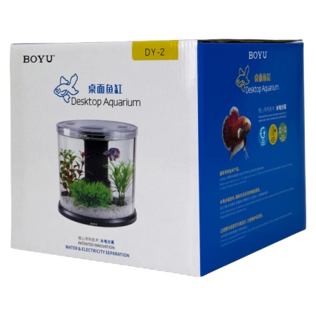 Аквариум Boyu DY-2 Desktop панорамный 3,6 л, настольный с фильтром и светильником