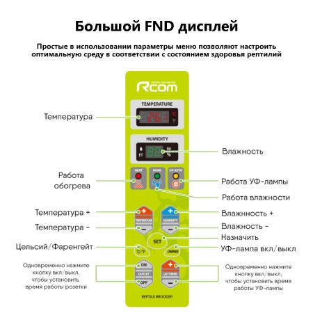 Брудер Rcom Reptile brooder 90 для рептилий L