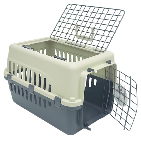 Переноска Safari Range 50х35х32 см для кошек и собак Pet Choice с металлической верхней решеткой, се