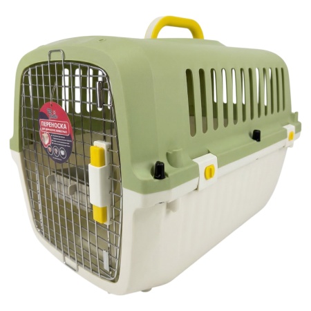 Переноска Transport 61.1x40.5x41.9 см для кошек и собак Pet Choice авиа  стандарт, зеленая 