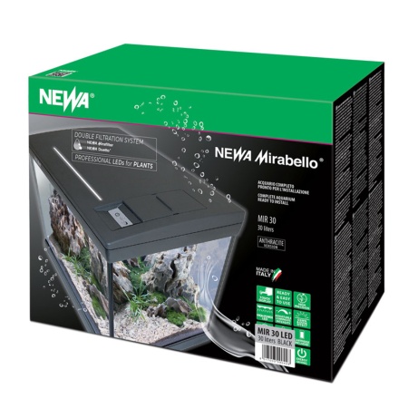 Аквариум Newa Mirabello MIR 30 young-MF, 30 л, с фильтром и освещением, серый NEW VERSION​