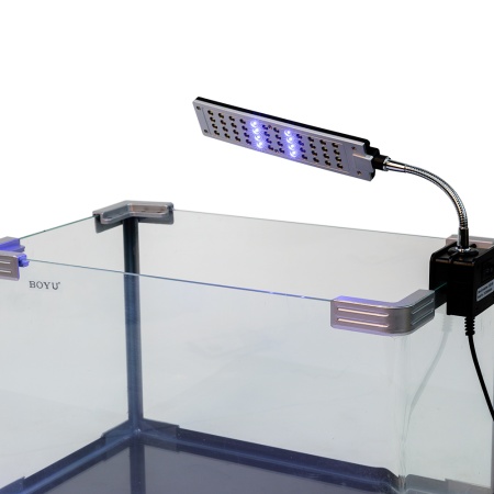 Светильник LED Boyu CL-4L8 с зажимом для аквариума, белый и синий свет