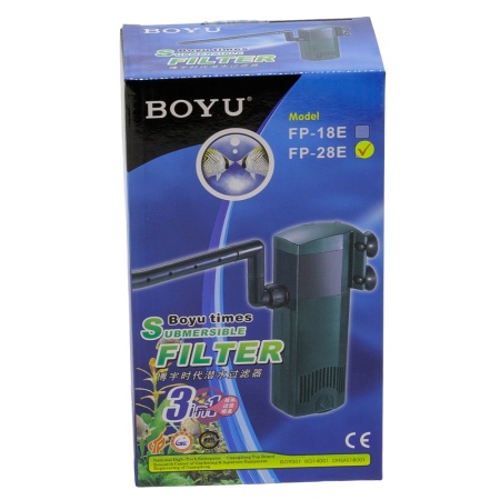 Фильтр внутренний Boyu FP-28E с флейтой 11 Вт 950 л/ч для аквариума до 190 л