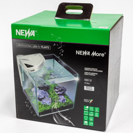 Аквариум Newa More NMO 50W Daylight LED 45 л с фильтром, нагревателем и освещением рассвет-закат, бе