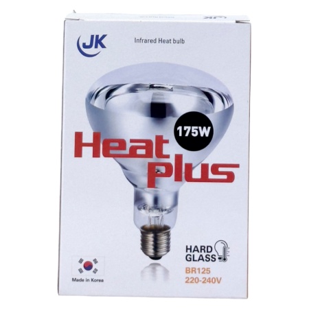 Лампа инфракрасная 175 Bт JK Lighting, E27 BR125, закаленное стекло, прозрачная