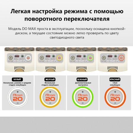 Инкубатор Rcom 20 DO MAX автоматический для яиц с овоскопом