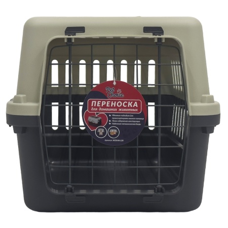 Переноска Safari Range 50х35х32 см для кошек и собак Pet Choice с металлической верхней решеткой, се